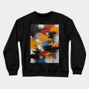 Autumn Leaves Abstract Action Crewneck Sweatshirt